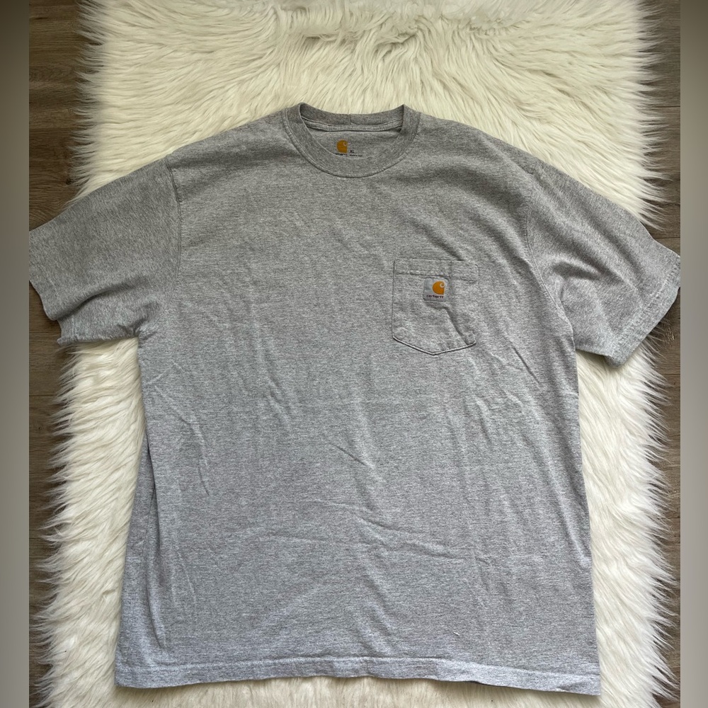 Carhartt Men's T-Shirt Workwear Pocket Basic Heavyweight Gray unisex Size XL